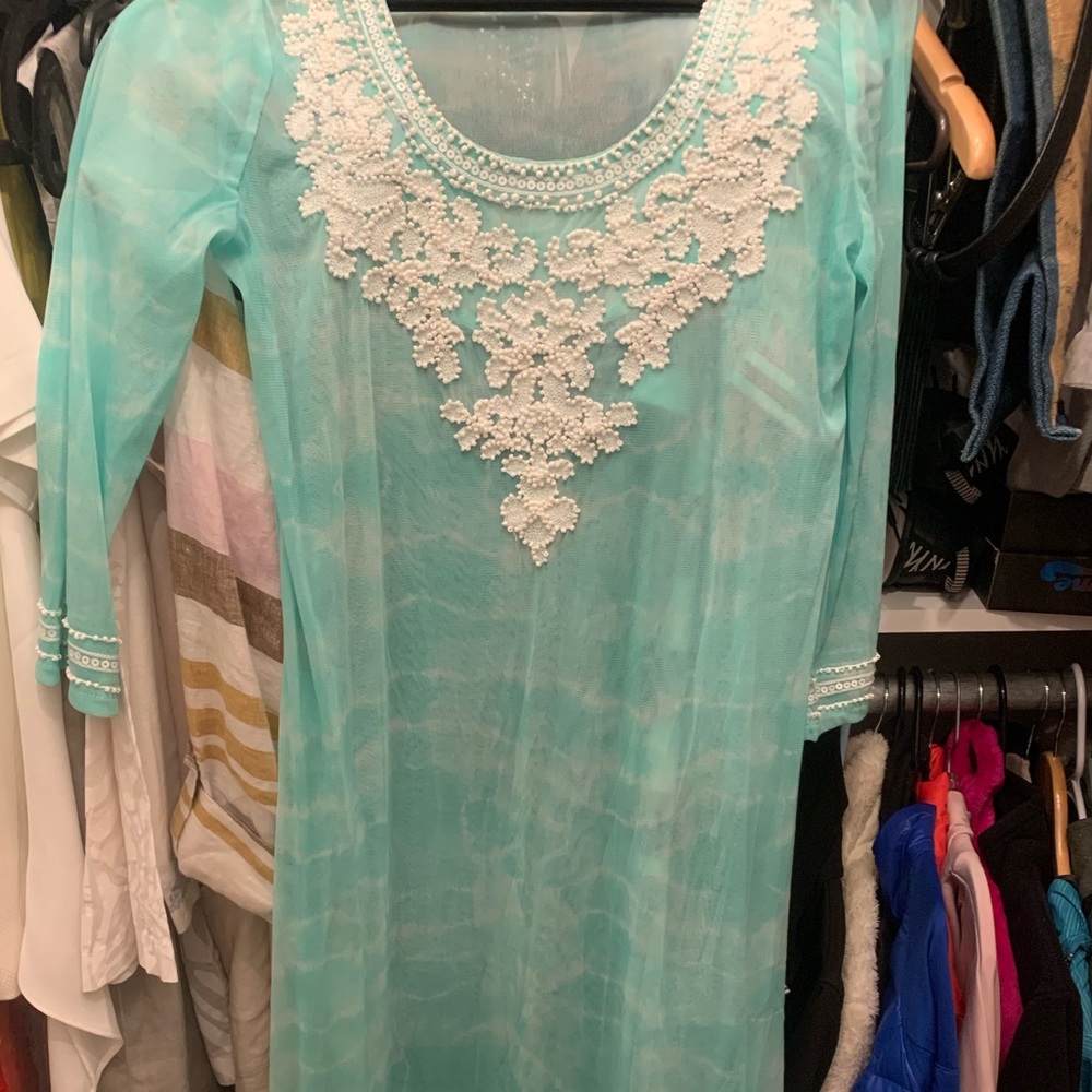 Beach long tunic coverups